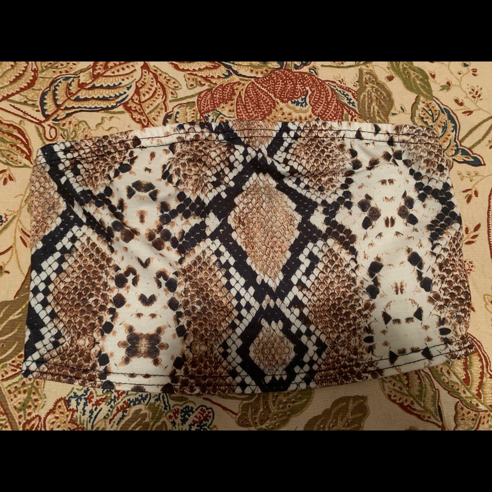 Snake Print Tube Top